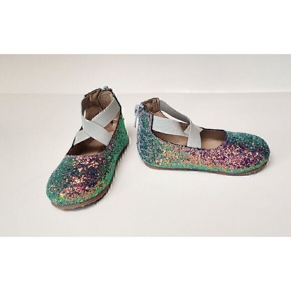 A Bear Co. RTS OG Magical Shimmer Teal/Pink Ballerinas Girls Size 6 - Picture 2 of 4